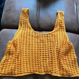 Wild Fable Orange Cropped Sleeveless Tank Top